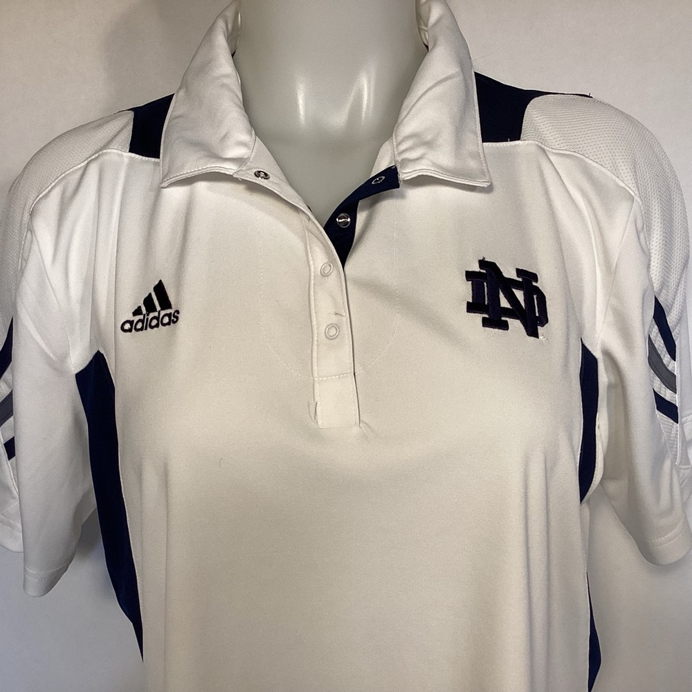 Norte Dame Fighting Irish Women’s Adidas Climalite golf Polo shirt size large - Picture 2 of 6